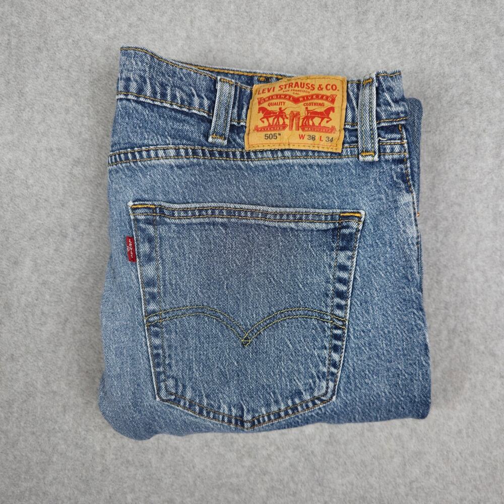 Levi's 505 Mens 38x34 Straight Leg Jeans